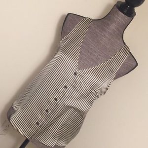 Forever 21 Open Back Striped Loose Top Small